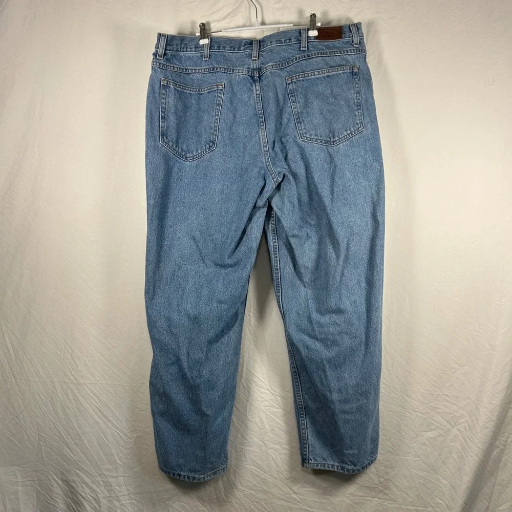 LL Bean Relaxed Fit Jeans Mens 42x30 Blue Denim Y2K Straight‎ Leg 134770 Medium